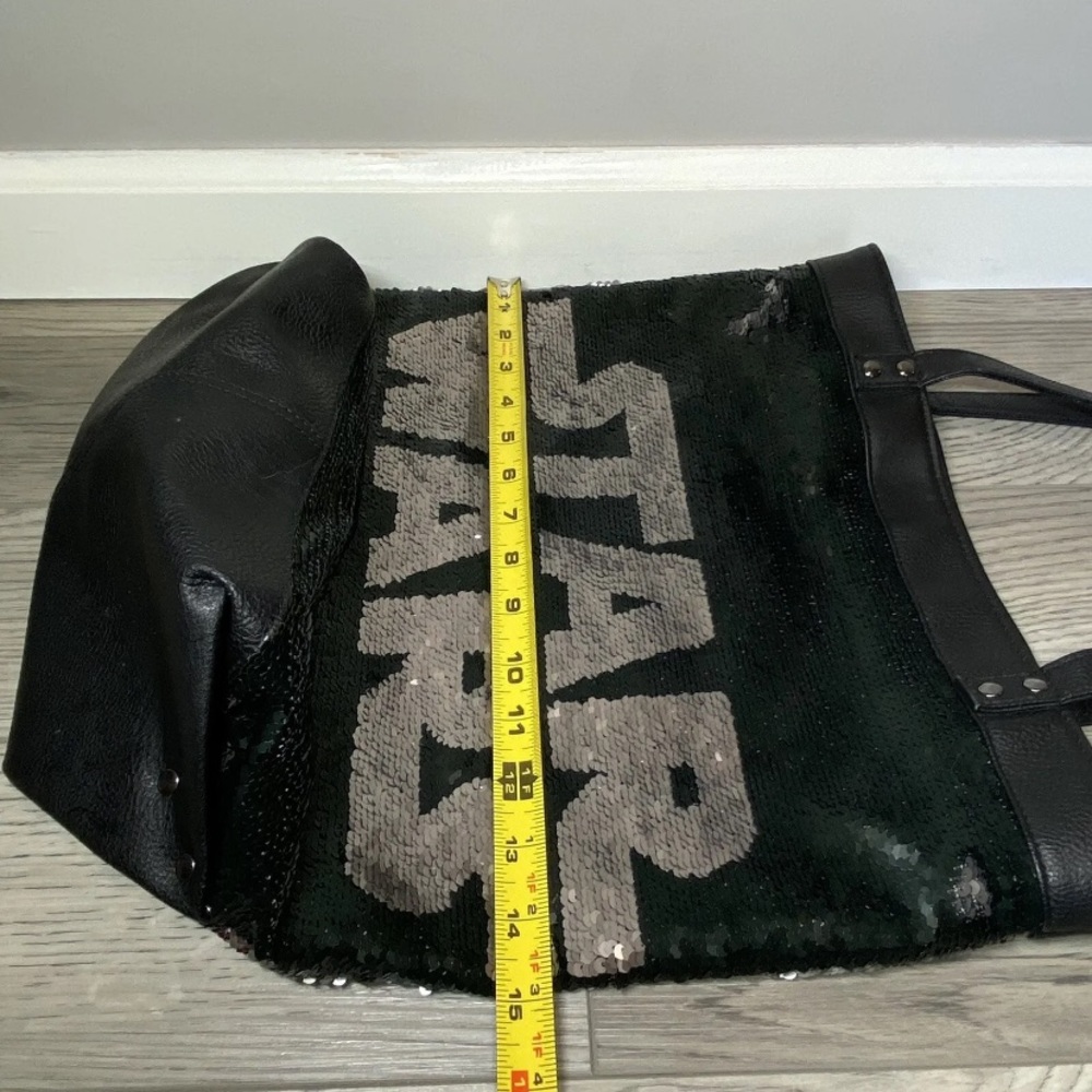 Disney Parks Star Wars Large Tote Bag 2 Sided Purse Flip Sequin w/ 4 Logo Design - Picture 14 of 16